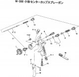 アネストIwata　スプレーガン部品　Ｗ３００用　空気弁バネの通販ページ。｜商品の紹介｜塗料・ペイント・エアブラシ通販｜有限会社松谷塗料店