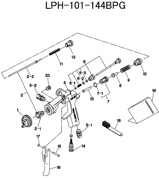 アネストIwata スプレーガン部品 ＬＰＨ１００－ＬＶＧ共通部品 空気