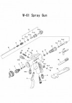 アネストIwata　スプレーガン部品　Ｗー６１　空気キャップセット１の通販ページ。