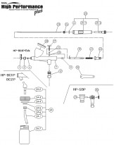 アネストIwata　エアーブラシ部品　HP-AH/BH/AP/BP/SBP/AR/BR用　ニードル